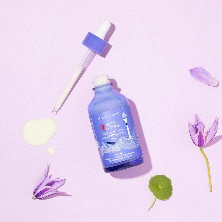 Mary&May - Retinol 0.1% Bakuchiol CICA Serum - Beginner retinol serum - 80ml