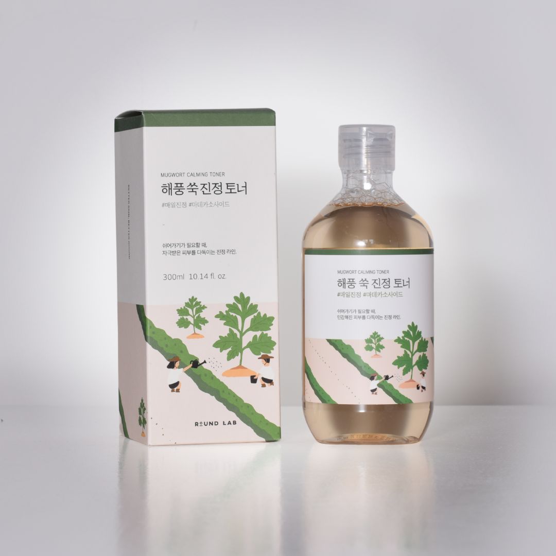 Round Lab - Mugwort Calming Toner - Soothing Face Toner - 300ml